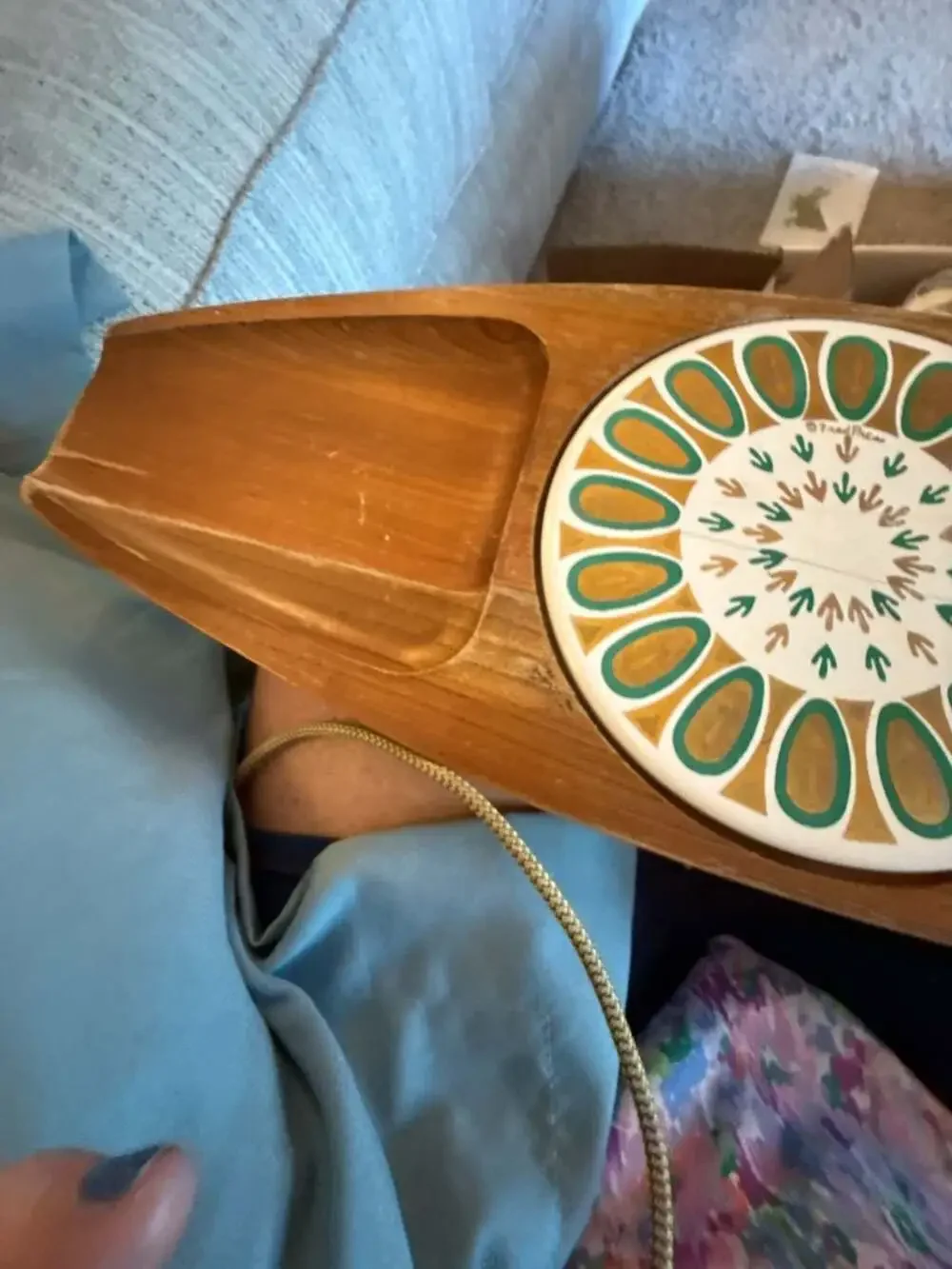 Fred Press Surfboard Serving Tray With Tile